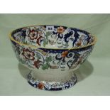 A Large Size Circular Amherst Ware Pottery Fruit Bowl