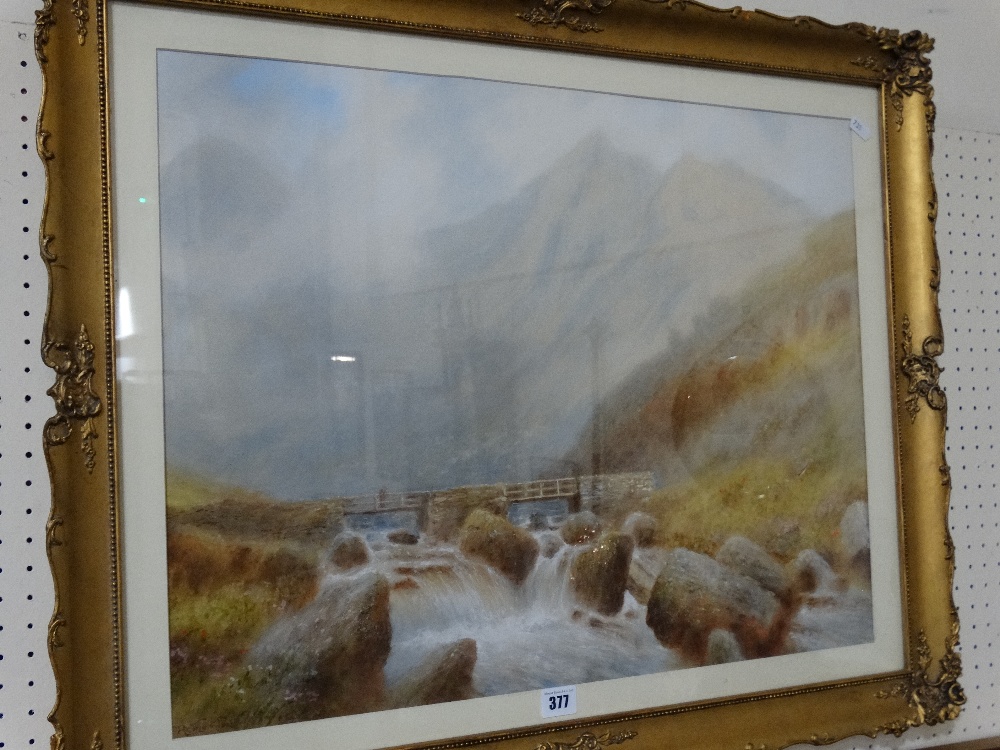 R Thornton, Snowdonia Mountain And Lake Study, Signed