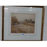 Oliver Silk, Water Colour Hill Top Study, Signed And Dated 1923