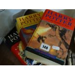 Three Harry Potter Hard Backed Novels, First Editions