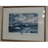 John McDougal Water Colour, Anglesey Seascape, Signed 10" X 15"