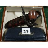 A Carved Bavarian Smoking Pipe Together With Two Pairs Of Vintage Spectacles