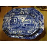 Two Copeland Spode Italian Pattern Serving Platters