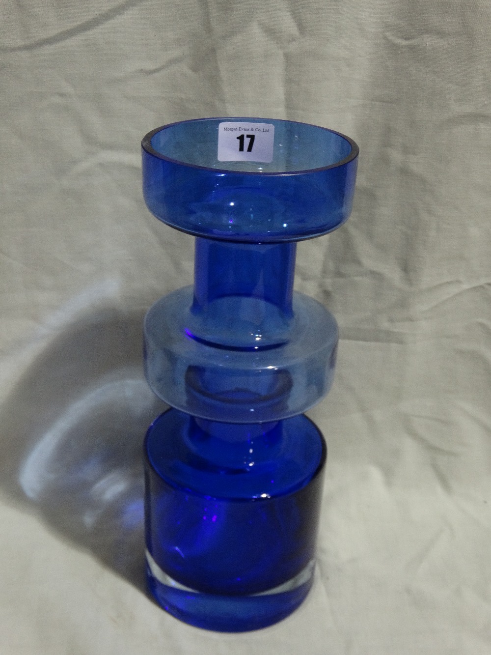 A 1960s Blue "Disc" Vase Designed By Tamara Aladin