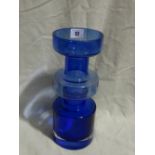 A 1960s Blue "Disc" Vase Designed By Tamara Aladin