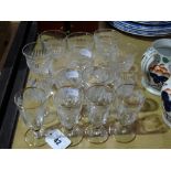 A Selection Of Mixed Drinking Glass Ware
