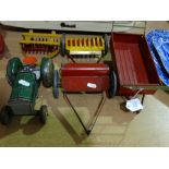Five Pieces Of Mettoy Tin Plate Farm Machinery Toys