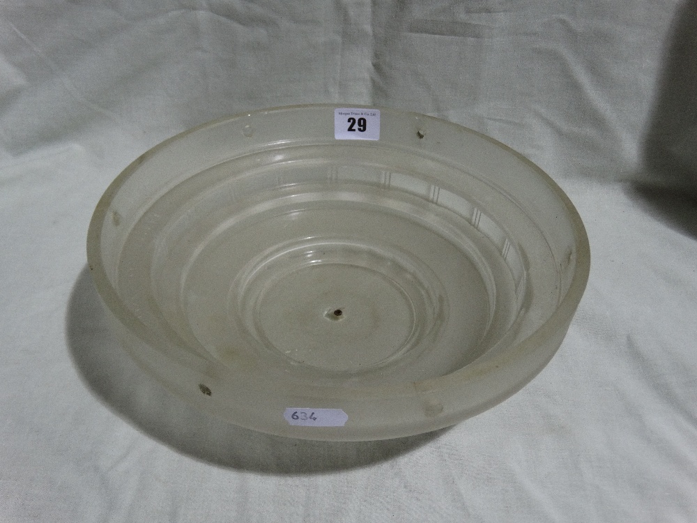 A Sabino Frosted Glass Art Deco Period Hanging Shade