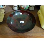 A Circular Bakelite Fruit Bowl And Stand