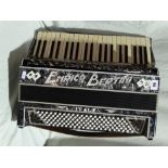 A Pearl Lustre Decorated Italian Accordion By Enrico Bertini