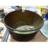 An Antique Brass Preserve Pan