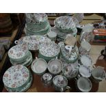 A Large Quantity Of Minton "Haddon Hall" Pattern Tea And Dinner Ware Including Plates, Tureens And