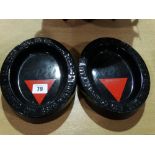Two Wade Bass Brewery Advertising Ashtrays