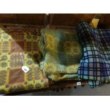 Two Welsh Woollen Bedspreads Together With A Similar Bedspread