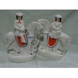 A Staffordshire Pottery Pair Of Equestrian Figures, Going To Market