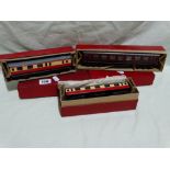 Seven Mid 20th Century Boxed Model Railway Coaches