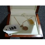 A Nine Carat Clogau Gold Lady Guinevere Design Pendant And Chain