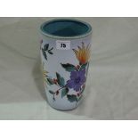 A Gouda Pottery Floral Decorated Flower Vase