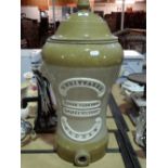 A Stone Ware Water Filter Jar Marked W Whittaker, Oldham