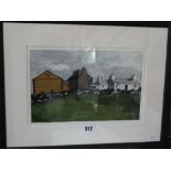 Wyn Hughes, Oil Study Of A Welsh Hamlet And Chapel, Signed