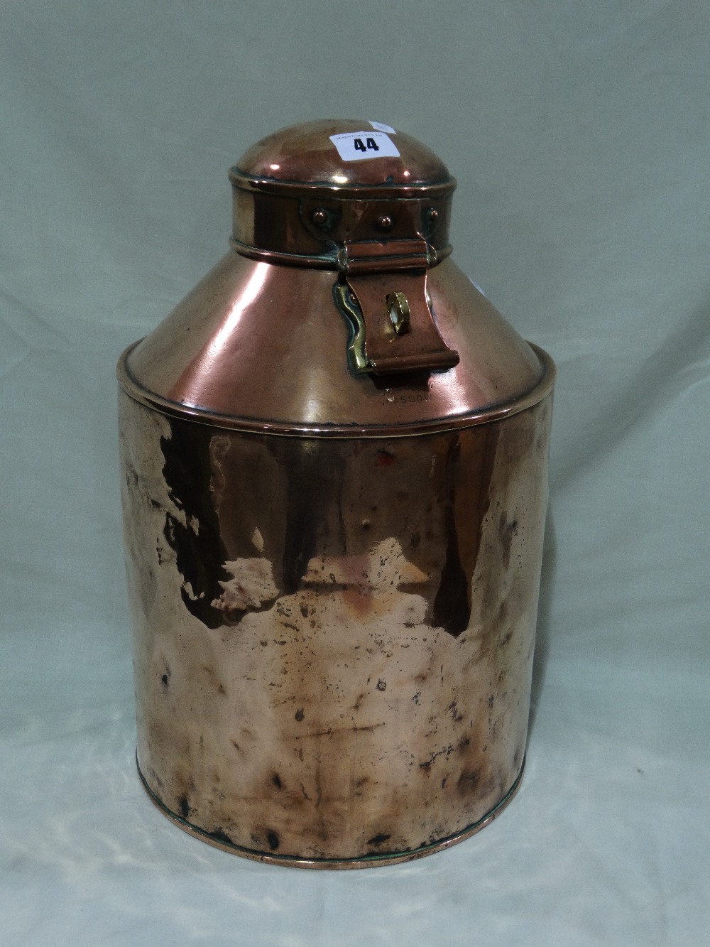 A Cylindrical Copper Tea Canister