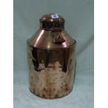 A Cylindrical Copper Tea Canister