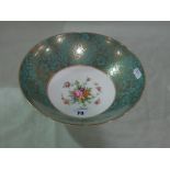 A Circular Based Minton Floral And Gilt Decorated Fruit Bowl