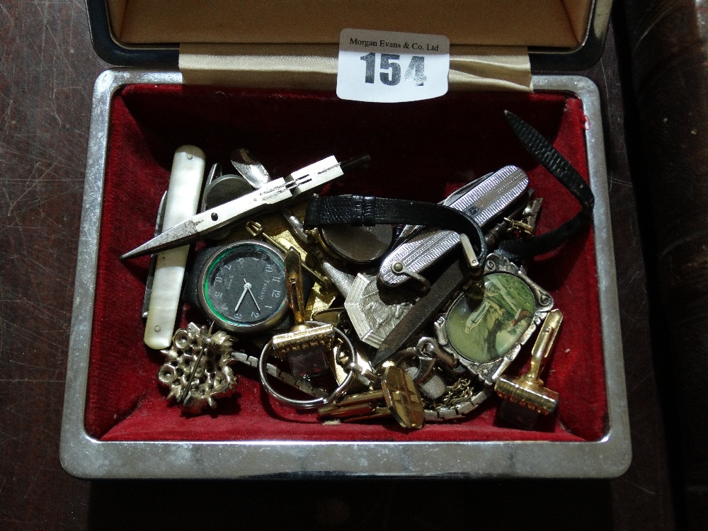 A Small Box Of Costume Jewellery