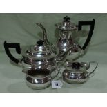 A Four Piece Silver Plated Tea Service