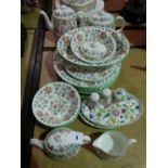 27 Pieces Of Minton Haddon Hall Pattern Tea And Dinner Ware