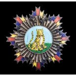 *China, Order of the Striped Tiger, Second Class breast star, Yong Zeng workshop, Canton, reverse