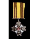 Lithuania, Order of Grand Duke Gediminas, type 2, Fifth Class breast badge, in silver and enamels,