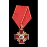 *Russia, Order of St Anne, Civil Division, Third Class breast badge, by Albert Keibel 1896-1908,