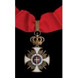 *Serbia, Order of the Star of Karageorge with Swords (1912-41), Third Class neck badge, by Arthus