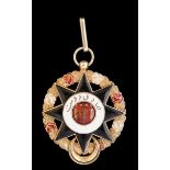 *India, Bahawalpur, Imtiaz i Abbasia, Second Class neck badge, in silver-gilt and enamels, width