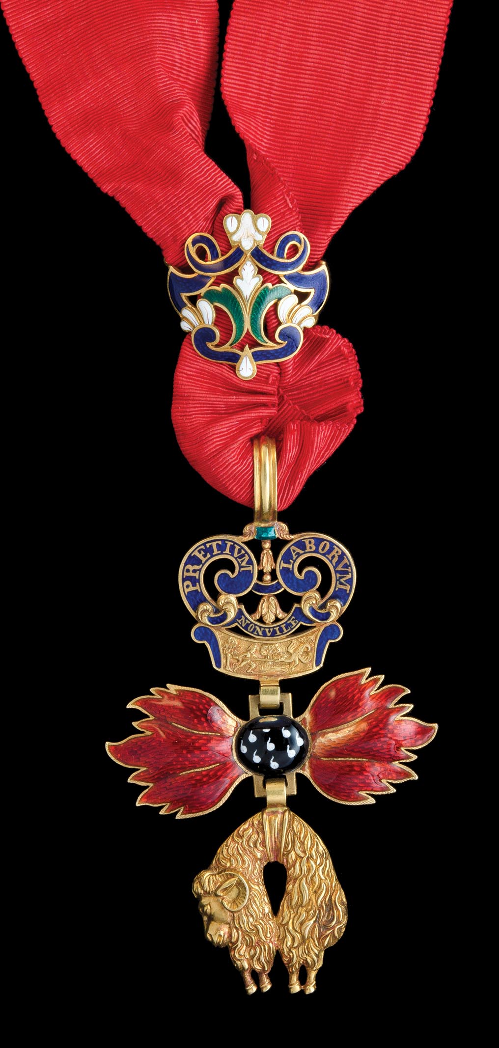 *Austria, Order of the Golden Fleece, neck badge, mid-19th Century, in gold and enamels, with gold