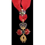 *Austria, Order of the Golden Fleece, neck badge, mid-19th Century, in gold and enamels, with gold