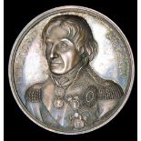 *Nelson Memorial, silver medal from Mudie’s series of National Medals (1820), by Webb and Droz, bust