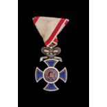 *Montenegro, Order of Danilo I, Fourth Class breast badge, unmarked, in silver, with gilt and