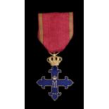 *Romania, Order of Michael the Brave, 1941-44 issue, Third Class breast badge, in gilt and blue