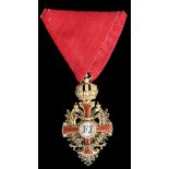 *Austria, Order of Franz Joseph, Knight’s breast badge, by Resch, Vienna, in gold and enamels, width