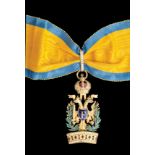 *Austria, Order of the Iron Crown, Knight’s breast badge, in bronze-gilt and enamels, with War