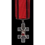 *Lithuania, Order of the Cross of Vytis, type 1 (1927-30), Third Class breast badge, in silvered