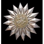 *Monaco, Order of Grimaldi, Grand Cross breast star, in silver and gilt, 75mm, extremely fine