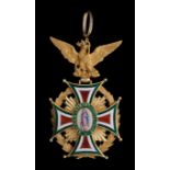 *Mexico, Order of Our Lady of Guadalupe, Military Division, Commander’s neck badge, in gold and