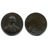 Battle of the Nile, 1798, copper medal by Hancock & Kempson, bust of Nelson three-quarters left,