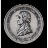 *Nelson Testimonial Medal, 1844, in white metal, by E. Avern, bust of Nelson left within garter