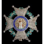 *Spain, Military Order of St Ferdinand, Fourth Class breast star, in jewel-cut silver, silver-gilt