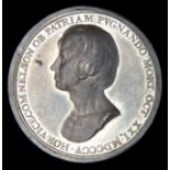 *Death of Nelson, 1805, white metal medal, by Thomas Webb, bare head of Nelson left, rev., Bellona