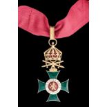 *Bulgaria, Order of St Alexander, Military Division, type 2 (1908-44), Third Class neck badge,